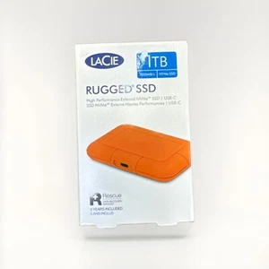 LaCie Rugged Portable External SSD Drive 1 TB (Thunderbolt 3 / USB-C Connector) - Picture 1 of 1