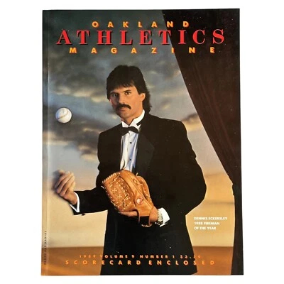 Vintage 1989 OAKLAND ATHLETICS MAGAZINE Dennis Eckersley Fireman Of The Year A's - Image 1 of 4