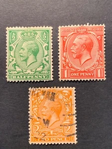 Francobolli Gran Bretagna 38 Scott #159, 160, 162 usati, vedi foto. - Foto 1 di 1