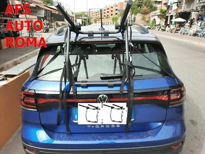 PORTABICI POSTERIORE 3 BICI PER VOLKSWAGEN T-CROSS ANNO 2021 3 BICI UOMO DONNA M - Immagine 1 di 4