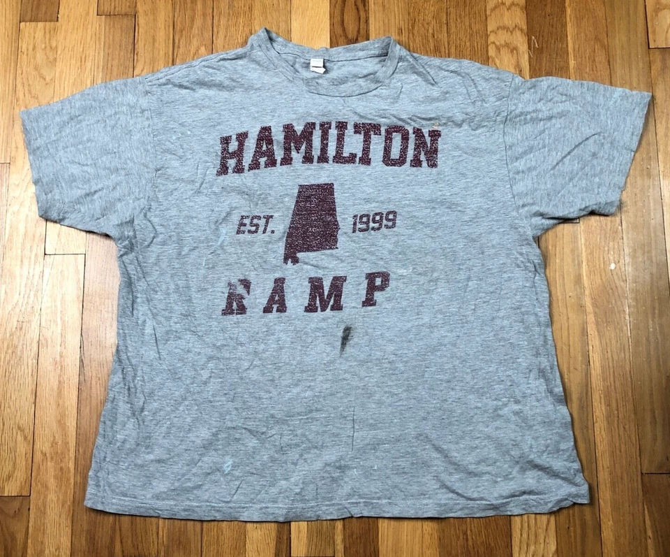 Camisa Hamilton Rampa Para Hombres XL Gris Manga Corta Top Algodón Adulto Playa Viaje Camiseta Foto 1 de 4