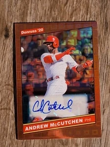 2020 Donruss 1986 Retro Signature Pink Hyper Andrew McCUTCHEN Auto Jersey #D 2/2 - Bild 1 von 2
