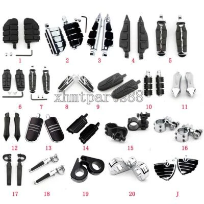 2*Motocicleta Highway Crash Bar Foot Pegs Pedal Mount para Harley-Davidson Touring - Imagem 1 de 4