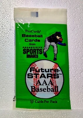 1990 ProCards AAA Future Stars MLB Baseball Pack, Factory Sealed, New, 10 Cards - Image 1 of 2