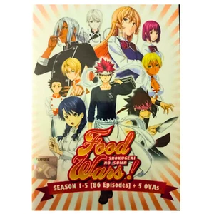 DVD Anime Food Wars! Shokugeki No Soma Season 1+2+3+4+5 (1-86 End)+5 OVA English - Foto 1 di 10