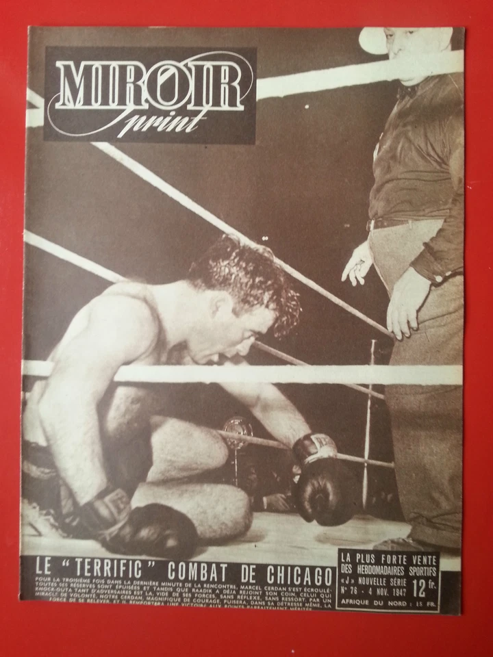 04/11/1947 miroir sprint n°76 BOXE MARCEL CERDAN FOOTBALL ALPINISME - Photo 1/1