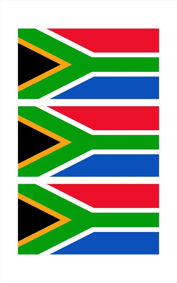 3 - South Africa Flag Hard Hat Biker Helmet Sticker Decal HS1019 - Image 1 of 1