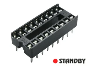 25pcs 18 PIN  DIL DIP IC SOCKET PCB MOUNT CONNECTOR  Pitch 2,54mm NZEC - Foto 1 di 1