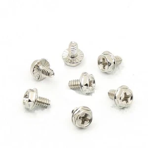 Viti testa rondelle esagonali nichelate UNC 6#-32*6 triangolo filettatura computer custodia  - Foto 1 di 4