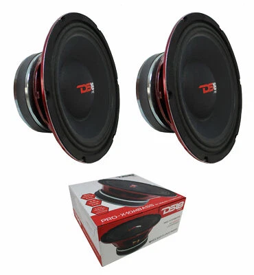 2 x DS18 PRO-X10MBASS 10" 8 Ohm Midbass Speaker Car Pro Audio 1600W - Image 1 of 3