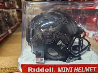 ARMY BLACK KNIGHTS SKULL CROSSB TRIBUTE NCAA Mini Speed Football Helmet  RIDDELL - Image 1 of 4