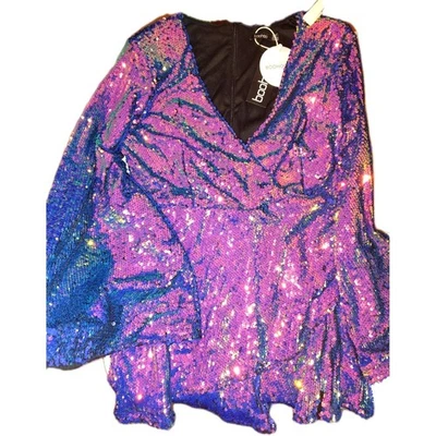 Mameluco corto Boohoo lentejuelas talla 10 nuevo con etiquetas Foto 1 de 4