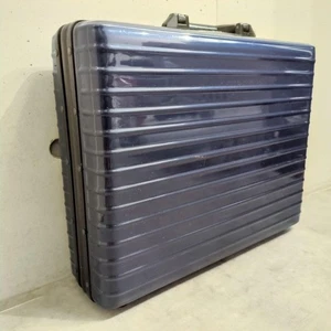 Rimowa Limbo Attache Briefcase Blue Aluminum Business Bag Rare USED Japan - Picture 1 of 11
