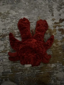 CalToy Red Crab Lobster Hand Puppet Animal Stuffed Plush 10"Vintage Velvet - Picture 1 of 3