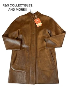VINTAGE WOMEN’S UNIROYAL BROWN WATERPROOF JACKET SIZE SMALL NOS WITH TAGS - Picture 1 of 5