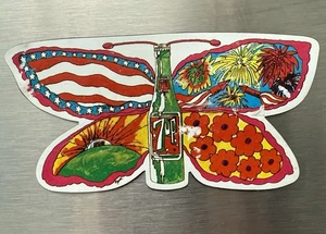 Rare Vintage 7up Un-cola 1969 Magnet Pat Dypold Butterfly Flag Fireworks Retro - Bild 1 von 1