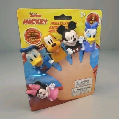 Juego de 5 juguetes de baño marionetas de dedo Disney Junior Mickey Mouse casa club nuevos 2018 Foto 1 de 4