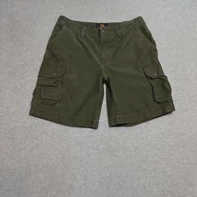 Pantalones Cortos De Colección Route 66 Para Hombre 38 Verde Carga 10" Entrepierna Exterior Sarga Foto 1 de 4