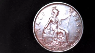 Great Britain 1929 Half Penny XF [154] - Image 1 of 2