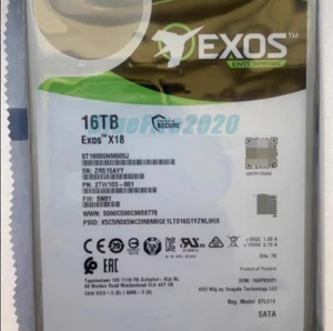Seagate ST16000NM000J Exos X18 16TB SATA 6Gb/sEnterprise Internal Hard Drive - Picture 1 of 1