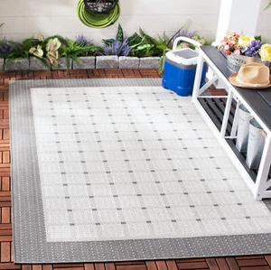 Safavieh Bermuda Indoor/Outdoor Collection Grey / Ivory Area Rugs - BMU801F - Picture 1 of 20