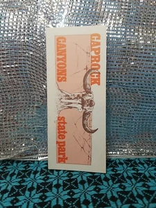 Caprock Canyons State Park Texas VTG Travel Brochure - Picture 1 of 6