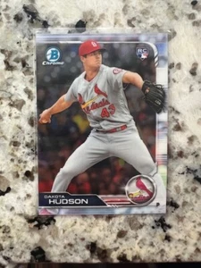 Tarjeta de novato Bowman 2019 cromada St. Louis Cardinals Dakota Hudson #24 - Imagen 1 de 1