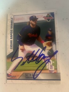 Seth Gray 2021 Signed Card In Person Cedar Rapids Kernels Team Card IP Auto