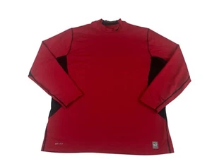 Nike Pro Combat Hyper warm Long Sleeve Men Size 3XL Red - Picture 1 of 7