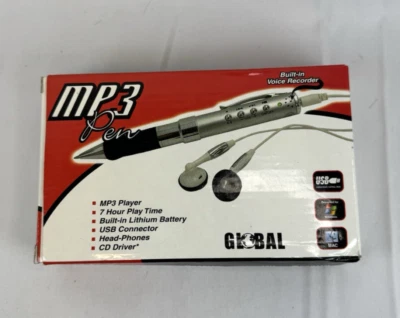Vintage Y2k GLOBAL MP3 Player Voice Recorder Pen USB Port W/ CD Driver NO EARBUD - Image 1 of 4
