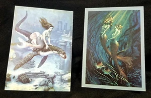 Dragon Tales Trade Cards of Mermaid Cards From 1986 & 1991 (RARE) - Picture 1 of 8