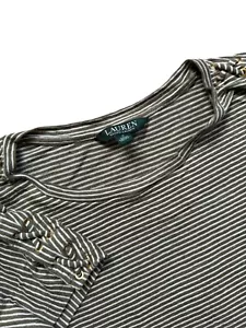 Lauren Ralph Lauren Sage Lace Up Linen Blend Blouse Women’s Small - Picture 1 of 4