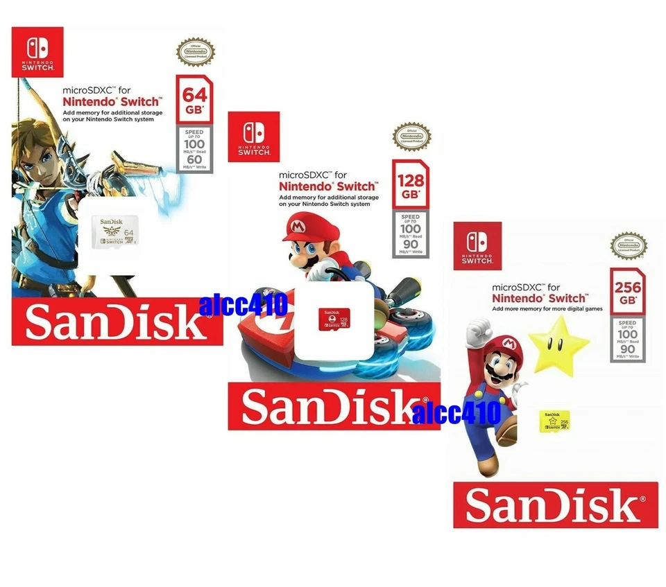 Nintendo Switch 64GB 128GB 256GB 512GB 1TB Micro SD SanDisk SDXC Memory Card - Image 1 of 1