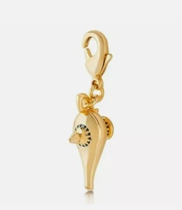 New With Tag Disney Couture Kingdom Aladdin Genie Lamp Charm 14k Gold Plated. - Picture 1 of 6