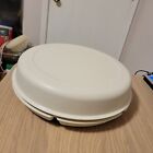 Tupperware Divided Serving Tray 1665-1, Cover Lid 1666-1, Dip Cup 1667-1 Almond