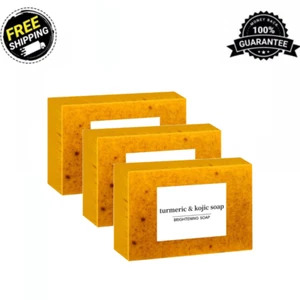 Turmeric Soap Bar for Women Men with Tea Tree Oil, Shea Butter, Coconut Oil, 3PK - Picture 1 of 12