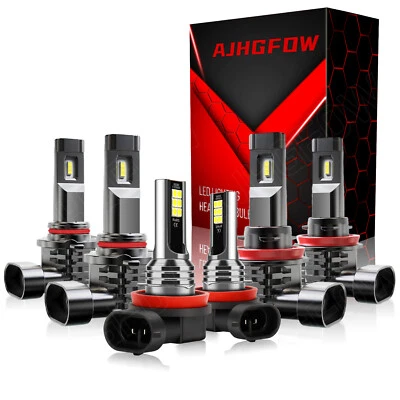 SET For Honda BR-V 2018 2019 LED Headlight KIT High Low Beam Fog Light Bulbs - Image 1 of 4