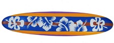 Decorazione Surfboard 100cm Hibiskus fiori LETTINO SURF PARETE MASCHERA SCUDO in legno Caraibi