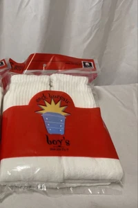 6 Pairs Bureau Boy’s Socks White Shoe Size 2.5 - 9 Made in USA.....AB - Picture 1 of 11