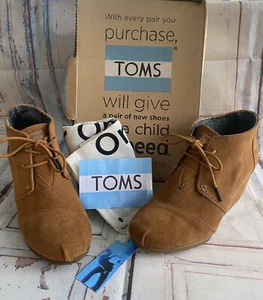 Toms Damen Desert Keilabsatz Größe 9 Medium kastanienbraun Wildleder - Bild 1 von 14