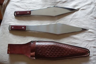 CASE XX 304 y 305 9 PUNTOS, JUEGO DE CUCHILLOS DE LANZAMIENTO CON FUNDA DE TEJIDO DE CESTA Foto 1 de 4