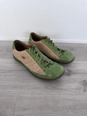 Cena linda!! Zapatos mocasines de cuero tostado verde ojo de halcón para mujer 9,5 Foto 1 de 4