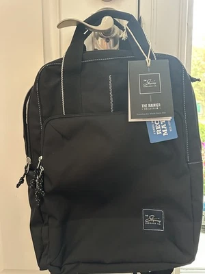 Mochila The Skyway Rainier Deluxe com bolso acolchoado tamanho único preta - NOVA - Imagem 1 de 4