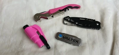 LOT of 4~NWTF Pocketknife~VALTEK Multitool Knife~Bartender's Knife~RESQME Tool - Image 1 of 4