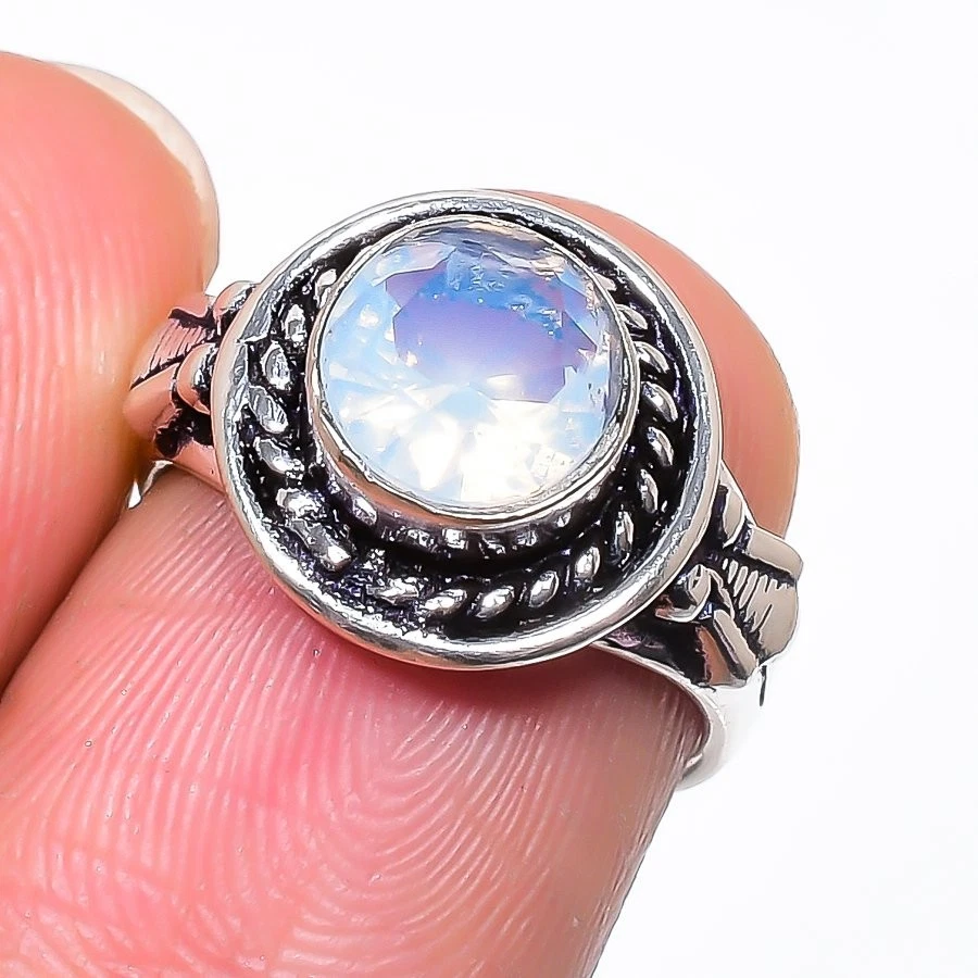 Fire Opals Gemstone 925 Sterling Silver Jewelry All Size Ring For Gift - Image 1 of 1