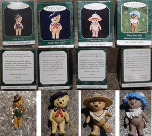 Hallmark Andenken Ornamente Teddybär Stil Serie 1 2 3 4/voll NEU in Boxen! - Bild 1 von 8