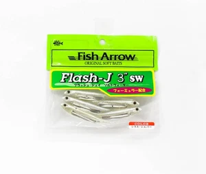 Fish Arrow Soft K�der Flash J SW 3 Zoll 5 St�ck per pack #100 (9594) - Bild 1 von 6