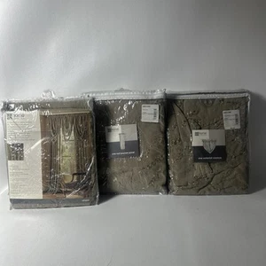 JC Penney 6 Utopia Rod Pocket Panel Curtains 49” X 84” +3 Waterfall Valances NEW - Picture 1 of 20