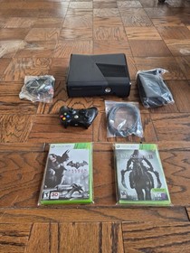 Xbox 360with Black Console Controller And Plugs