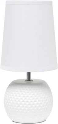 Kids Dot Imprinted Table Lamp With White Shade LT2084-WHT Ceramic Base Nursery - Image 1 of 4
